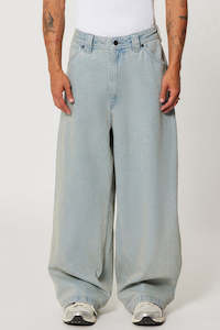 Clothing: ABRAND A7 Mega Baggy Wayne Bleached Vintage Indigo