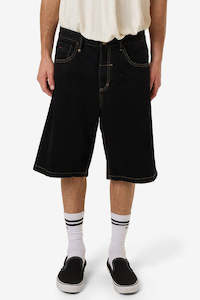 THRILLS Big Slacker Denim Short Black Rinse