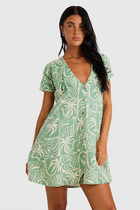 RVCA Exotica Understated Ii Dress Granite Green