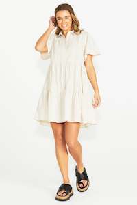 SASS Odell Dress Natural Stripe