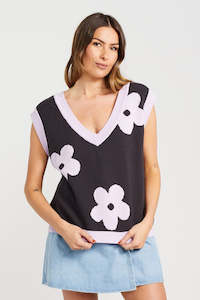 THING THING Bloom Vest Coal Lilac