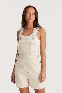 WRANGLER Get Gone Dungaree Short Natural Seed