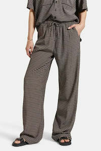 BRIXTON Hudson Lounge Pant Washed Black Cinder Grey Diamond