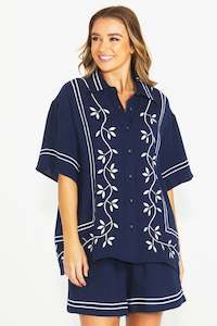 SASS Jayden Ss Shirt Navy