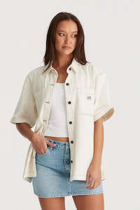 LEE Denim Boxy Shirt Milk