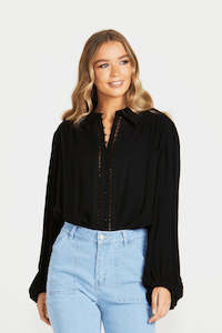 SASS  Chapel Trim Shirt Black