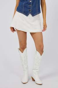 Clothing: ALL ABOUT EVE Sutton Broderie Skirt Vintage White