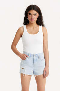 LEVI'S Essential Rib Tank White Plus