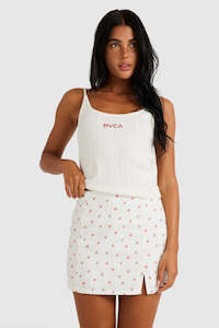 RVCA Rose Bud Pointelle Tank Cloud