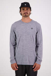 Clothing: MONS ROYALE Mens Icon Ls Grey Heather