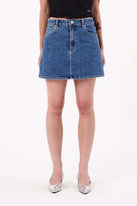 Clothing: ABRAND Aline Skirt Reese Mid Vintage Blue