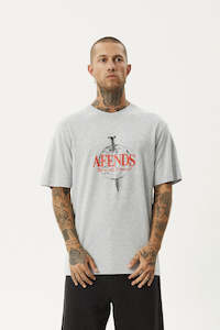 AFENDS Screwed Retro Fit Tee Shadow Grey