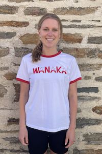 BASE Wanaka Wms Tee White Red