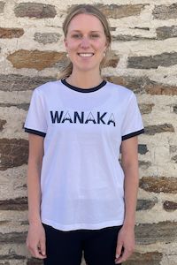 Clothing: BASE Wanaka Wms Tee White Navy