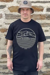 BASE Black Peak Stencil Tee Mens Black