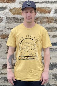 BASE Roys Peak Staple Tee Mens Mustard Black