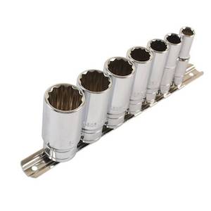 SOCKETS WHITWORTH DEEP 3/8" 7 piece set