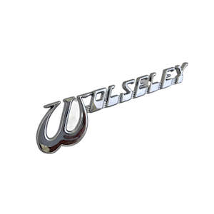 Wolseley: BADGE "Wolseley" Chrome Metal Script Boot