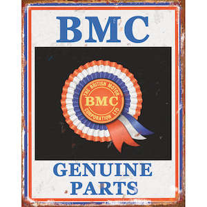 TIN SIGN BMC Rosette Genuine Parts