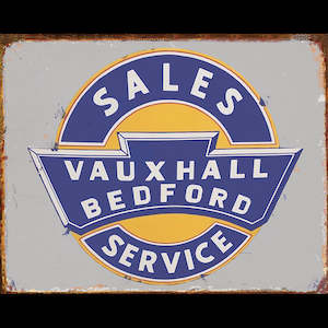 TIN SIGN Vauxhall Bedford