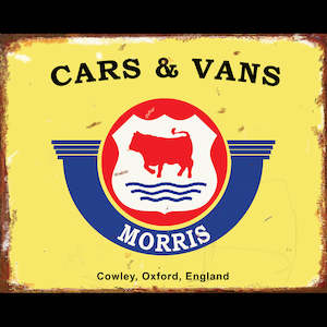 TIN SIGN Morris Cars & Vans