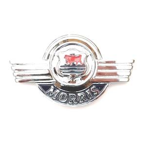 BADGE BONNET CHROME Morris Minor MM Ser2 Van Pick Up Ute