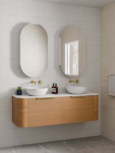 Bathroom and toilet fitting: CODE NATURE 1500 DOUBLE BASIN PILLAR VELOUR VANITY