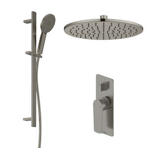 Bathroom and toilet fitting: CODE PURE CONTEMPORARY RAINHEAD PACKAGE GUNMETAL