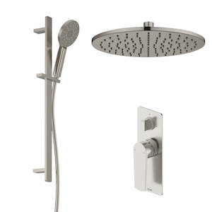 CODE PURE CONTEMPORARY RAINHEAD PACKAGE BRUSHED NICKEL