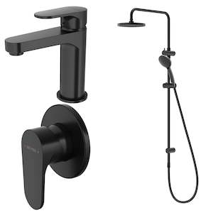 Bathroom and toilet fitting: METHVEN GLIDE MATTE BLACK TAPWARE PACKAGE