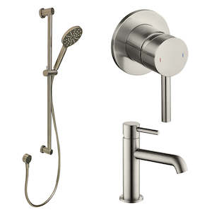 CODE ASPEN MINIMALIST TAPWARE PACKAGE BRUSHED NICKEL