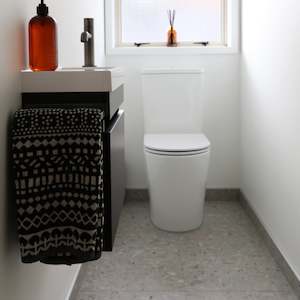 Bathroom and toilet fitting: CODE PURE TYPHOON FLUSH OVERHEIGHT BTW TOILET SUITE