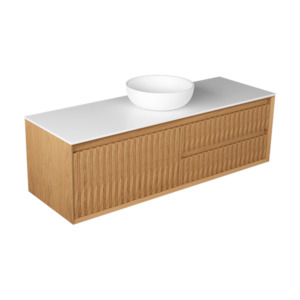 Bathroom and toilet fitting: PLATO LARGO 1500 3 DRAWER WALL HUNG VANITY