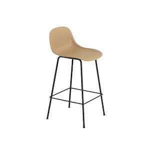 Fiber Counter Stool w.back Tube base 65cm