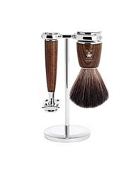 MUHLE S21H220SR Safety Razor Shaving Set Black Fibre Ash Wood