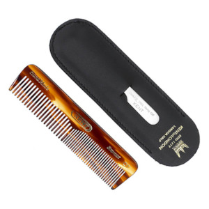 KENT NU19 Handmade OT Comb with Nail File in Leather Case