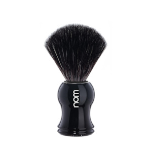 nom GUSTAV 21 BL Black Shaving Brush, Black Fibre Synthetic