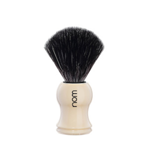 nom GUSTAV 21 CR Ivory Shaving Brush, Black Fibre Synthetic