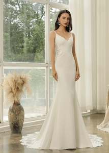 Jara Ivory Fit and Flare Wedding Gown with Train Size 12 COMING SOON