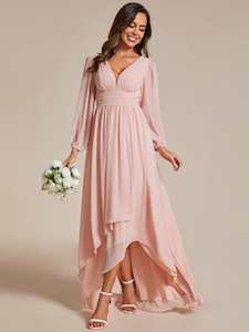 Belindy light pink long sleeve mother of the bride dress Express NZ wide