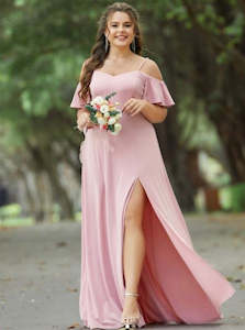 Clothing: Aurora cold shoulder bridesmaid dress with split in more colours