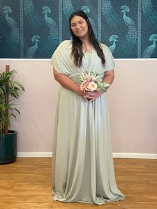 Womenswear: Pistachio Infinity bridesmaid dress Express NZ wide