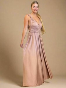 Taupe Convertible Infinity bridesmaid dress Express NZ wide