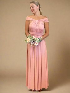 Light Rose Pink Convertible Infinity bridesmaid dress Express NZ wide