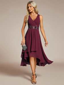 Esme burgundy sleeveless dress s12-14 Express NZ Wide