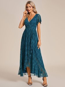 Steph mother of the bride/groom High Low lace dress