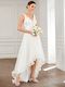 Helen tulle high low wedding dress with train in Ivory s20 Express NZ wide