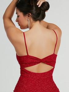 Maleah sparkling red ball dress with cutout back s6 Express NZ Wide