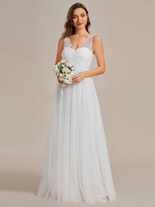 Stella beaded ivory tulle Wedding gown s18-20 Express NZ wide