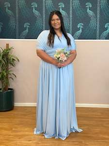 Sky Blue Infinity bridesmaid dress Express NZ wide